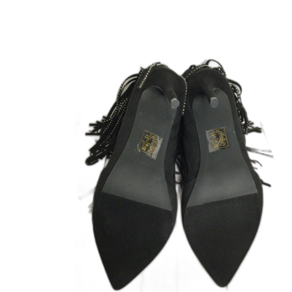 Azalea Wang Profile Black Boots Sz 10 - Picture 5 of 5